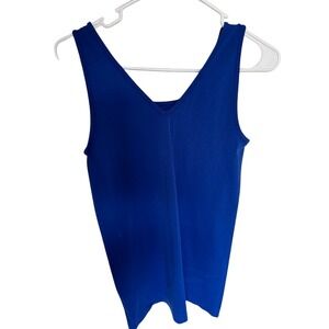 Apt 9 Womens Tank Top V-Neck Sleeveless Knit Basic Casual Blue S/M‎